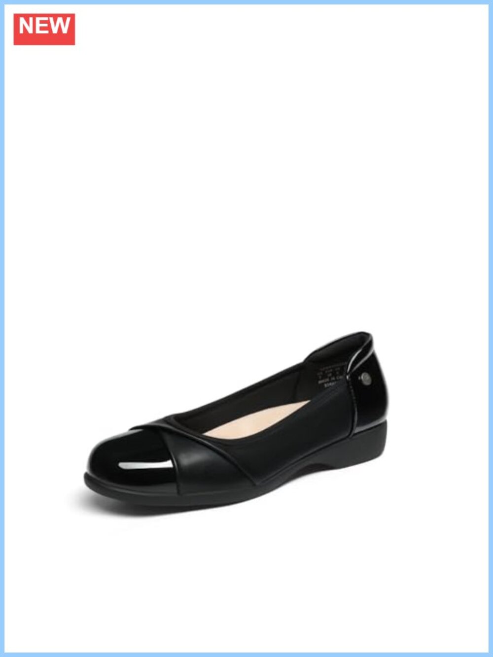Women's Arch Support Ballet Flats Cushioned Faux Leather Work Dressy Flats